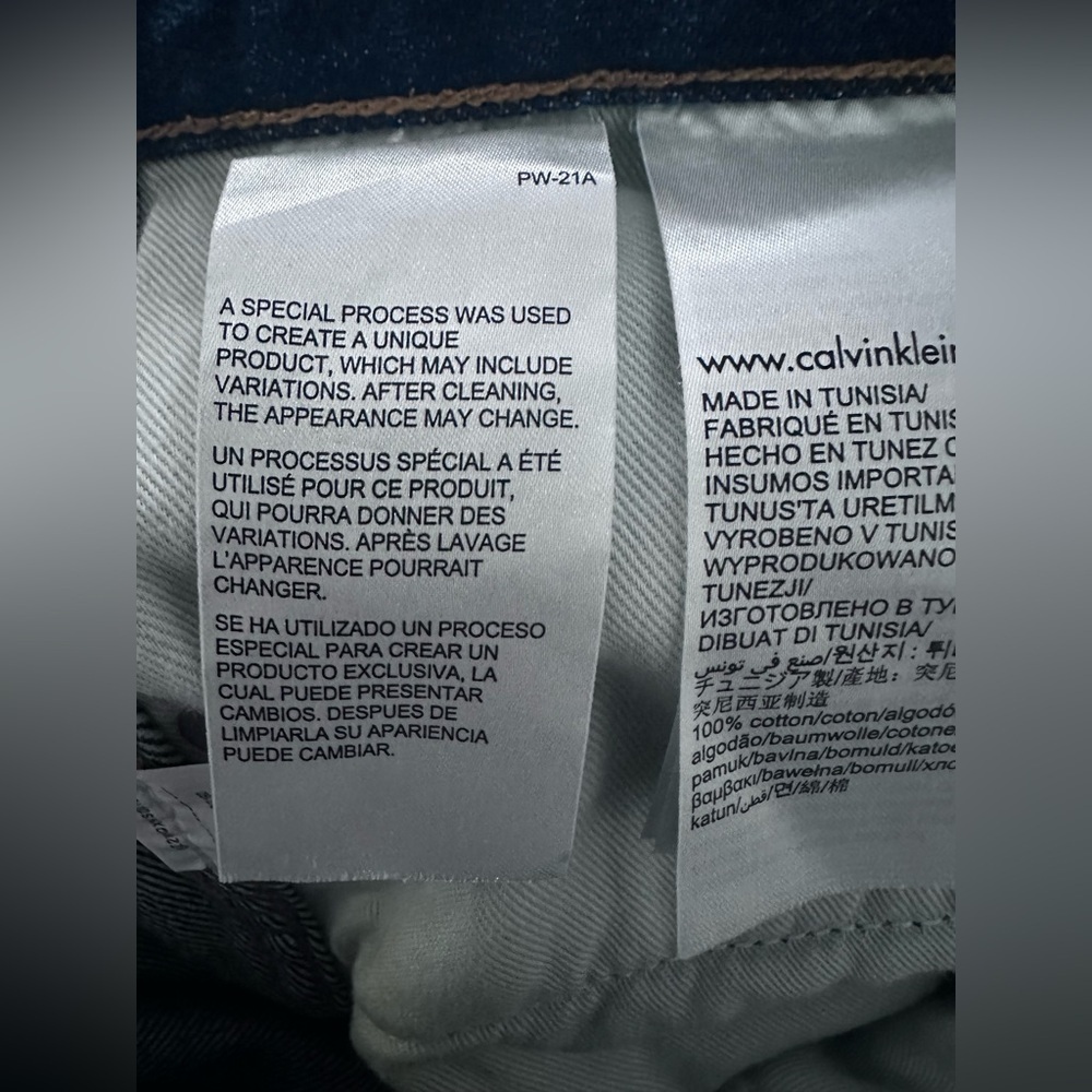 Calvin Klein Premium Italian Denim Men’s Loose Straight Leg Dad Jeans Blue Sz 32 - Picture 7 of 12